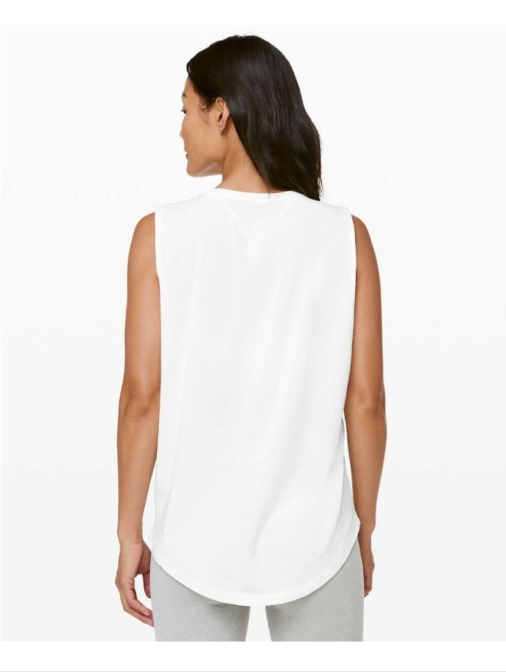 Lululemon Relaxed Muscle Tank In White Size 10